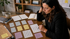 Business owner reviewing priorities and deciding which opportunities deserve attention